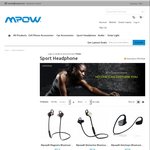 Pre-Easter: 20% off Mpow Sport Headphones - from USD $25.3 (~AUD $35) + Free Shipping @ Mpow