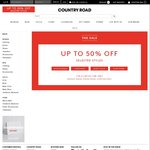 Up to 50% off Selected Styles @ Country Road [Online and in-Store]