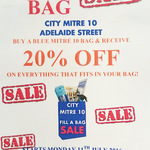 Mitre 10 Brisbane (Adelaide St) - 20% off Fill A Bag Sale