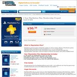 PlayStation Plus Card Canada (AUD $50.56) - Works on US Accounts @ PC Game Supply