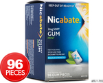 Nicabate 2mg Soft Regular Strength Gum Mint 96pk for $10 + $6.95 Shipping @ Catch of The Day