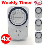 4PCS Mechanical Weekly 7 Days Timer Programmable Wall Socket Plug-in Time Switch - $19.99 Shipped @ Ozauctionbroker eBay Store