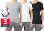 Women's Plain T-Shirt 3 Pack 100% Cotton (XS, S, L) or Men's Size L Only for $9 Delivered @ Kogan