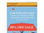 L’OCCITANE 50% off sale