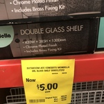 Mondella Double Glass Shelf $5 Was $88.80 @Bunnings