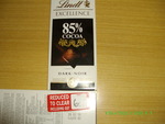 Lindt Excellence 85% Cocoa Chocolate 100g Bar 60c at Ritchies IGA Kurri Kurri NSW