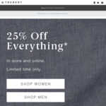 25% off Everything in-Store and Online, Free Delivery for $100+ Orders @ Trenery