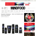 Win 1 of 5 NIVEA MEN Deep Prize Packs Worth $99.26 from MiNDFOOD