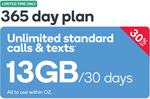 Kogan Mobile Plan Medium 365 Day 13GB Per 30 Days $122.60 @ Kogan