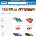 2 Pairs of Fipper Thongs at up to 41% off - Shipping $5 - Sold by Aussie Sock Shop via Catch