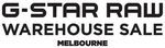 GStar Raw Warehouse Sale Thurs 11th April - Sun 14th April [VIC] 