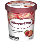 Häagen-Dazs Strawberries & Cream Ice Cream 457ml for $7 @ Woolworths