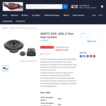 Hertz Car Audio ESK-165L.5 Two Way Component Speakers $189 (RRP $349) Free Shipping Aus Wide @ Strathfield Brookvale