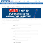 Win 1 of 10 Dyson Cyclone V10 Animal-Plus Handsticks Worth $999 from The Good Guys