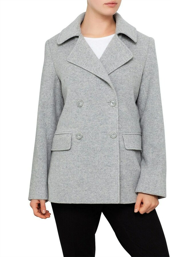 Womens Grey Wool Pea Coat $69.30 (Was $249.95) Shipped @ David Jones ...