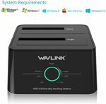 WAVLINK USB 3.0 to SATA HDD Docking Station/Clone Bay $39.94 Delivered @ Amazon AU Sold by Wavlink Direct AU