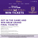 [NSW] Win 4 Hospitality Tickets to the NRLW Grand Final and NRL Grand Final Worth $3,545 from Cadbury