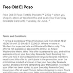 Free Old El Paso Tortilla Pockets @ Woolworths