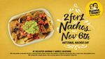 Buy One Get One Free Nachos ($9.50 Mini or $13.50 Regular Total) @ Guzman Y Gomez (In Select Stores Only, Excl TAS)