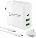 HEYMIX 65w PD Charger AU Plug (1 Type-C Port, 2 USB Ports, 100W PD Cable) $26.47 + Post ($0 Prime/ $39 Spend) @ Yesdex Amazon AU