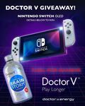 Win 1 of 2 Nintendo Switch (OLED Model) White Console & 12 pack of Brain Storm Drink from Doctor V Energy