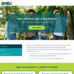 Deposit $50 The Same Day You Open an Account and Receive Bonus $50 (Children 13-17, Students, Apprentices, Trainees 18-30) @ IMB