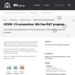 [WA] 10 Additional Rapid Antigen Tests Posted to All Registered WA Households @ WA Government