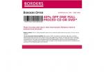 40% Off CD or DVD from Borders