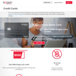 Kogan Money Black Card: $500 Kogan Credit (With $1500 Spend in 90 Days) @ Kogan Money (New Credit Card Customers Only)
