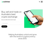 Free A$20 Worth of Bitcoin (BTC) after Signup Verify @ Cointree