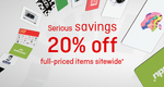 20% off Full Priced Items & Gift Cards (Pay with Points, Exclusions apply) @ Qantas Rewards Store