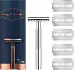 [Prime] King C. Gillette Double Edge Safety Razor + 5 Razor Blades, 5 Count (Pack of 1) $14.95 Delivered @ Amazon AU