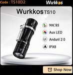 Wurkkos TS10 Torch US$18.69 (~A$30) Delivered @ Wurkkos Official Store AliExpress