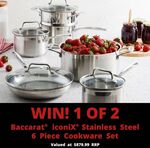 Win 1 of 2 Baccarat Iconix Stainless Steel 6 Piece Cookware Sets from House