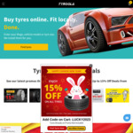 15% off Tyres + Delivery ($0 to Selected Areas) @ Tyroola