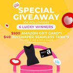 Win a US$500 Amazon Gift Card or 1 of 5 US$40 Joyshaper Seamless Tanks from Fitvalen