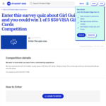 Win 1 of 5 $50 VISA Gift Cards from Student Edge