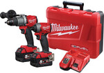 Milwaukee M18 Hammer Drill & Impact Driver Set (Case, Charger, 2x5.0ah and Bonus 1x2.0ah Battery) $499 Delivered @ ToolKitDepot