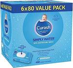 Curash Water Baby Wipes, 6 Packs of 80 Wipes $18.25 ($15.51 S&S) + Delivery ($0 with Prime/ $39 Spend) @ Amazon AU