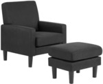 [Kogan First] Ovela Andrew Accent Chair with Ottoman Black $81.99 Delivered @ Kogan