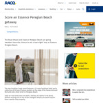 Win a Essence Peregian Beach Getaway from RACQ