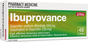 Ibuprovance (Ibuprofen Sodium Dihydrate 256mg) 48x Tablets $6.99 / 96x Tablets $11.99 Delivered @ PharmacySavings