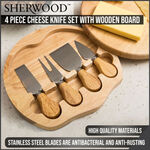 [eBay Plus] Sherwood 4 Piece Cheese Knives Set With Wooden Cutting Block $10 + Delivery @ Time2Shop eBay (Excludes QLD)