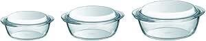 PYREX Essentials Casseroles Set of 3 with Lids $30.56 + Delivery ($0 with Prime/ $59 Spend) @ Amazon AU