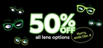 50% off Lens Options (in-Store or Online) @ Specsavers