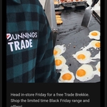 Free Breakfast for Tradies (7 to 9AM) @ Bunnings Warehouse