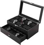 Bloodyrippa 24-Slot Watch Box with Drawer, Large Top Window $49.99 + Del ($0 with Prime/ $59 Spend) @ Bloodyrippa via Amazon AU