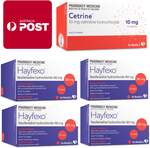 280x Fexofenadine Hydrochloride 180mg + 70x Cetirizine 10mg Allergy Relief Combo $50.99 Delivered @ PharmacySavings