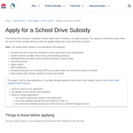 NSW School Drive Subsidy ($0.74 Per Kilometer) for Area with Limited Public Transport
