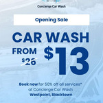 [NSW] 50% off All Wash and Detail Services @ Concierge Car Wash (Westpoint, Blacktown)
